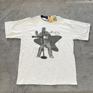 NWT Sherry's Best Elvis Presley Puff Design Crewneck Gray Shirt Men's Size XL